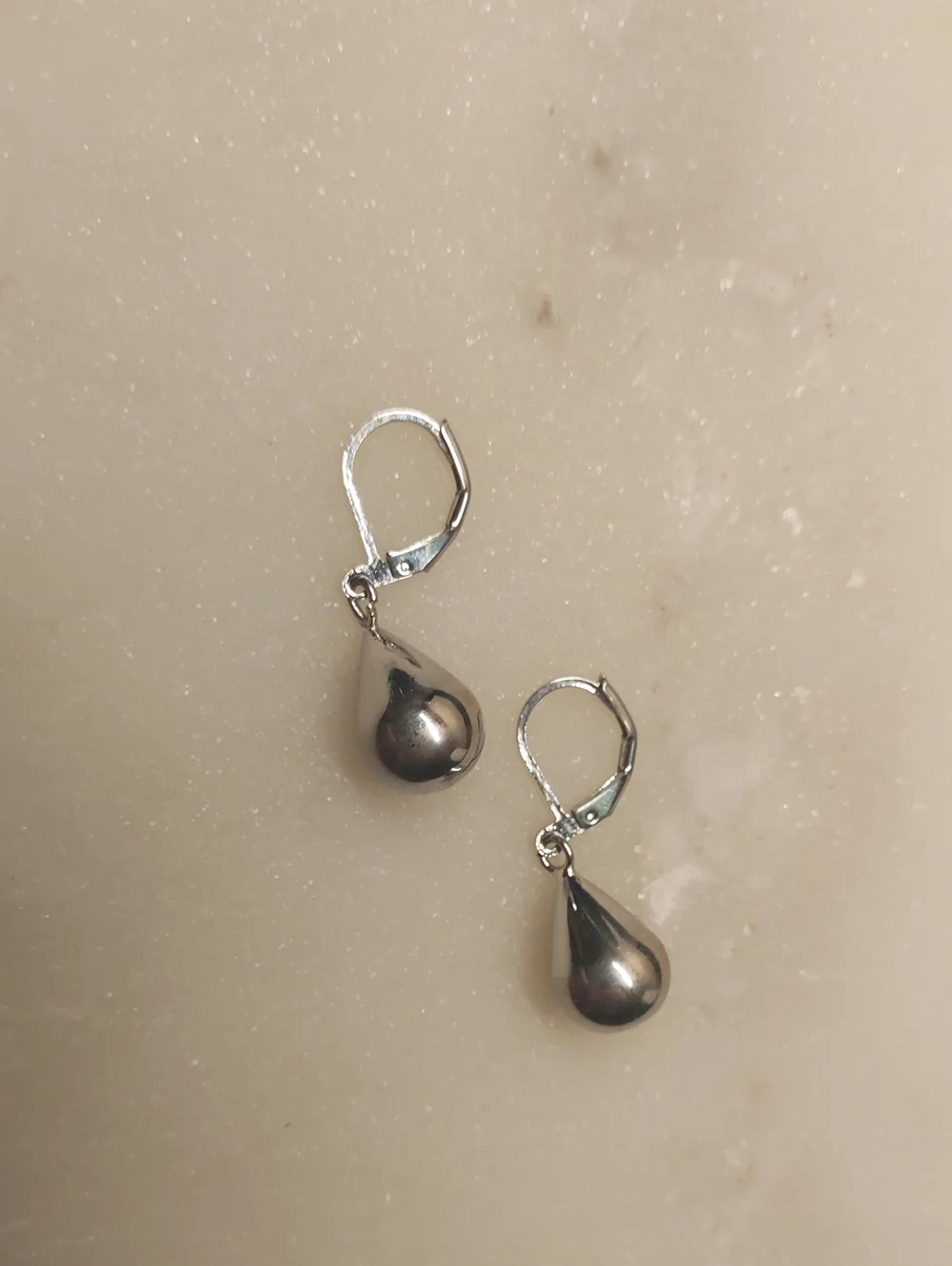 BOGO! NEW! Silver Teardrop Dangle Lever back Earrings